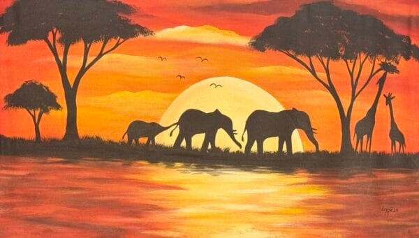 Elephant sunset - Image 2